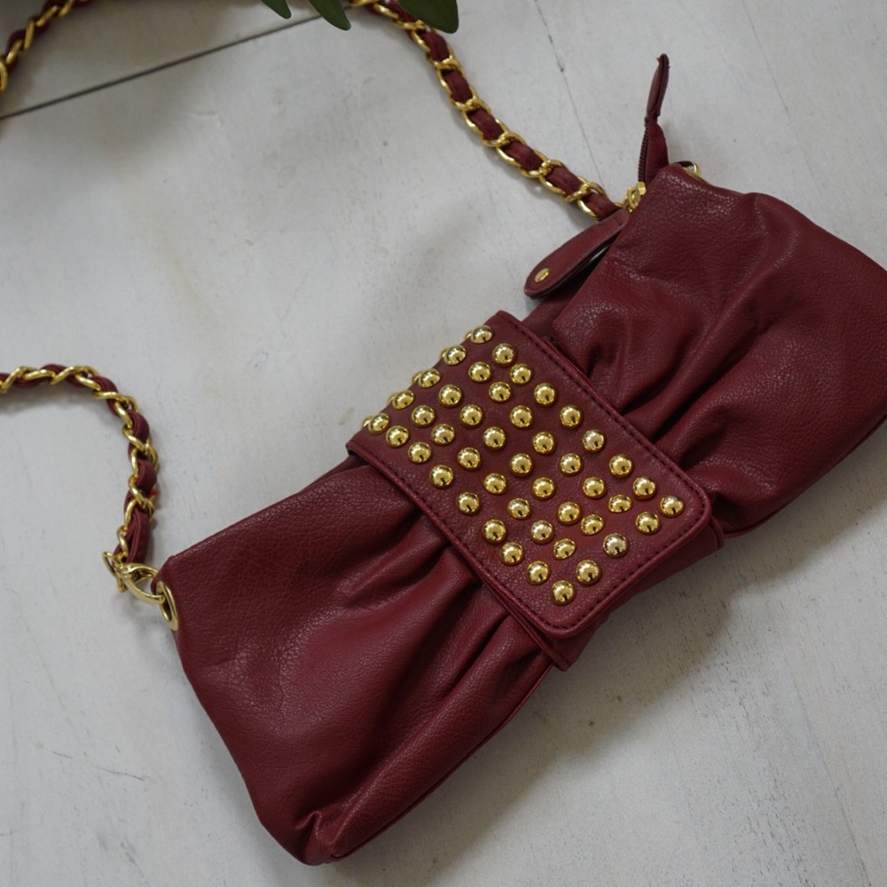 Wine Clutch + Shoulder Bag